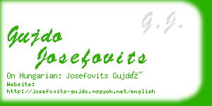 gujdo josefovits business card